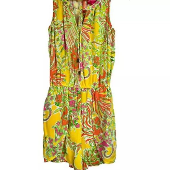 Lily Pulitzer For Target Womens Romper Multicolor Floral Short Jumpsuit Size XS - Picture 3 of 9